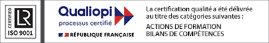 Certifié ISO 9001 et Qualiopi – actions de formation, bilans de compétences